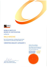 Mz-zertifikat-4 Vibration Analyst: Category II